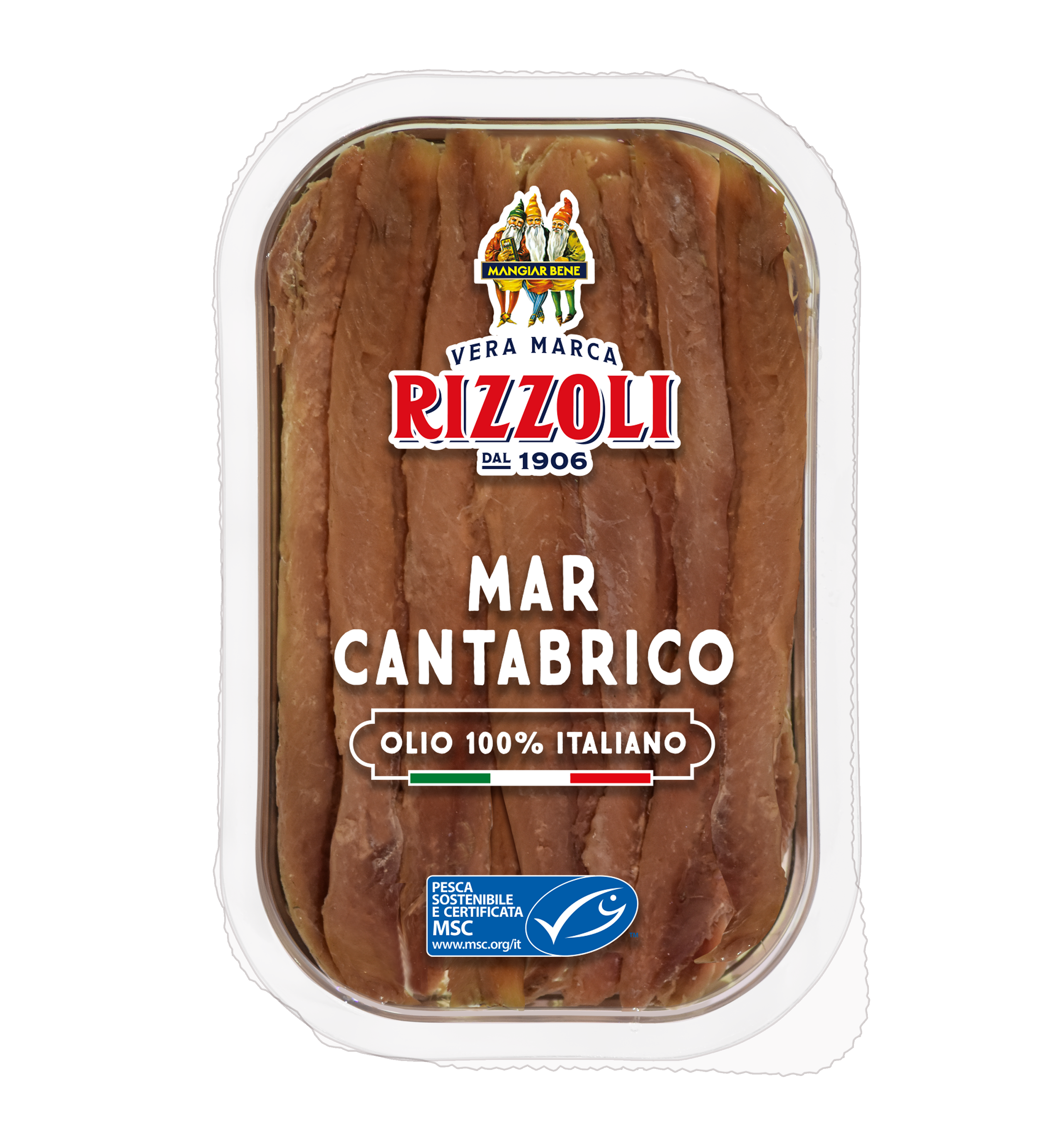 Filetti di Alici del Mar Cantabrico in Olio 100% Italiano Linea Pescheria