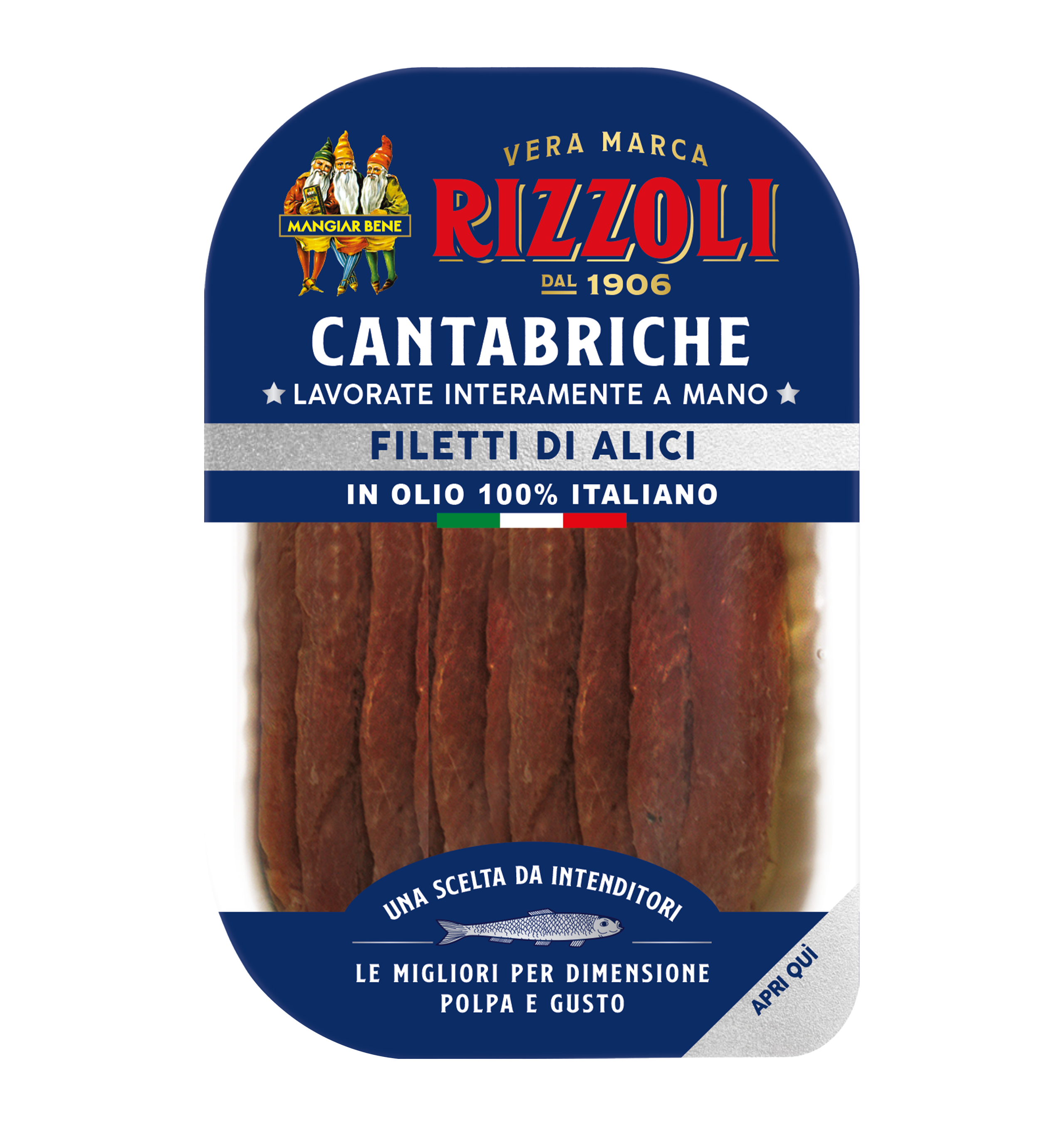 Filetti di Alici del Mar Cantabrico in Olio 100% Italiano