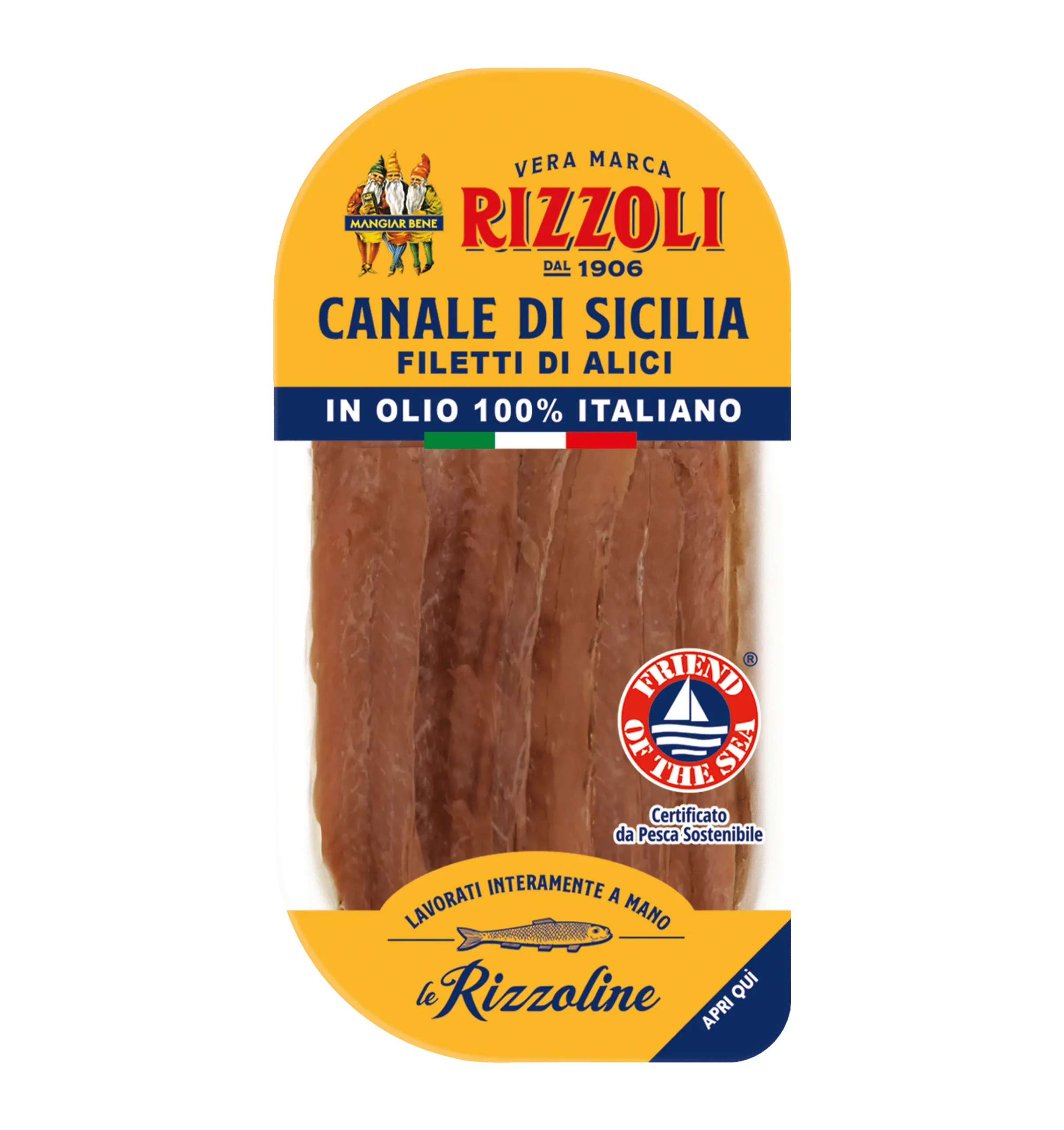 Le Rizzoline del Canale di Sicilia in Olio 100% italiano